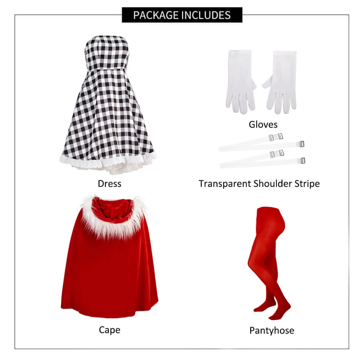 Cindy Lou Who Costume Kids Adult Christmas Hooded Cape Dress Pantyhose and Gloves 4pcs Suit