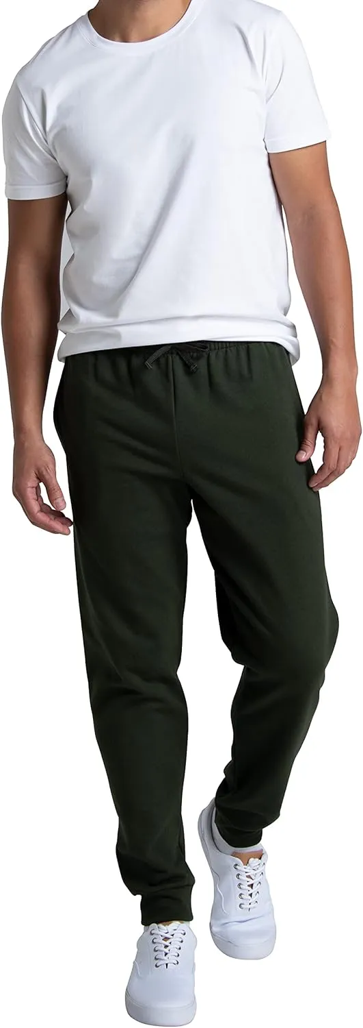 Fruit of the Loom Eversoft Fleece Joggers with Pockets, Relaxed Fit, Moisture Wicking, Breathable, Tapered Sweatpants
