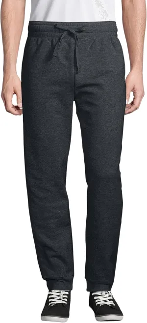 Hanes Mens Ecosmart Jogger Sweatpants, Midweight Fleece Lounge Pants, 30.5", Charcoal Heather, Medium US