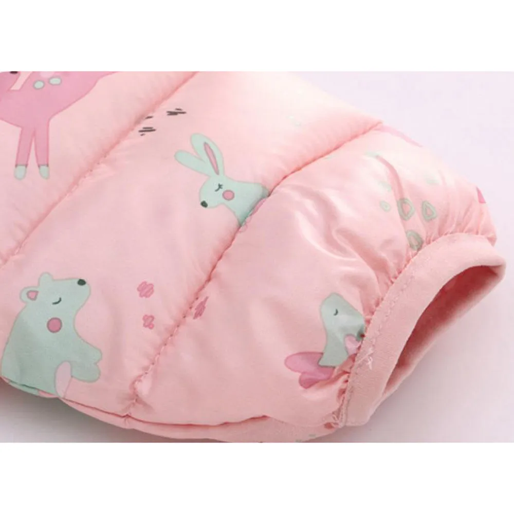 Little Surprise Box Pink Hoodie Style Dino theme Winter Jacket/ Warmer for Toddlers & Kids