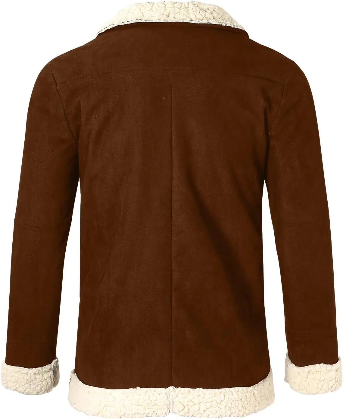 Mens Winter Coats, Mens Vintage Bomber Jacket Sherpa Lined Heavyweight Shearing Coat Baggy Thick Fleece Jackets
