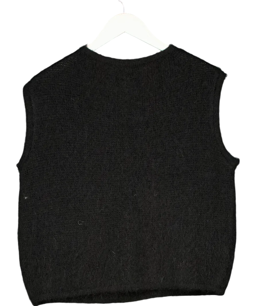 No. 1 George Street Black Molly Knit Vest One Size