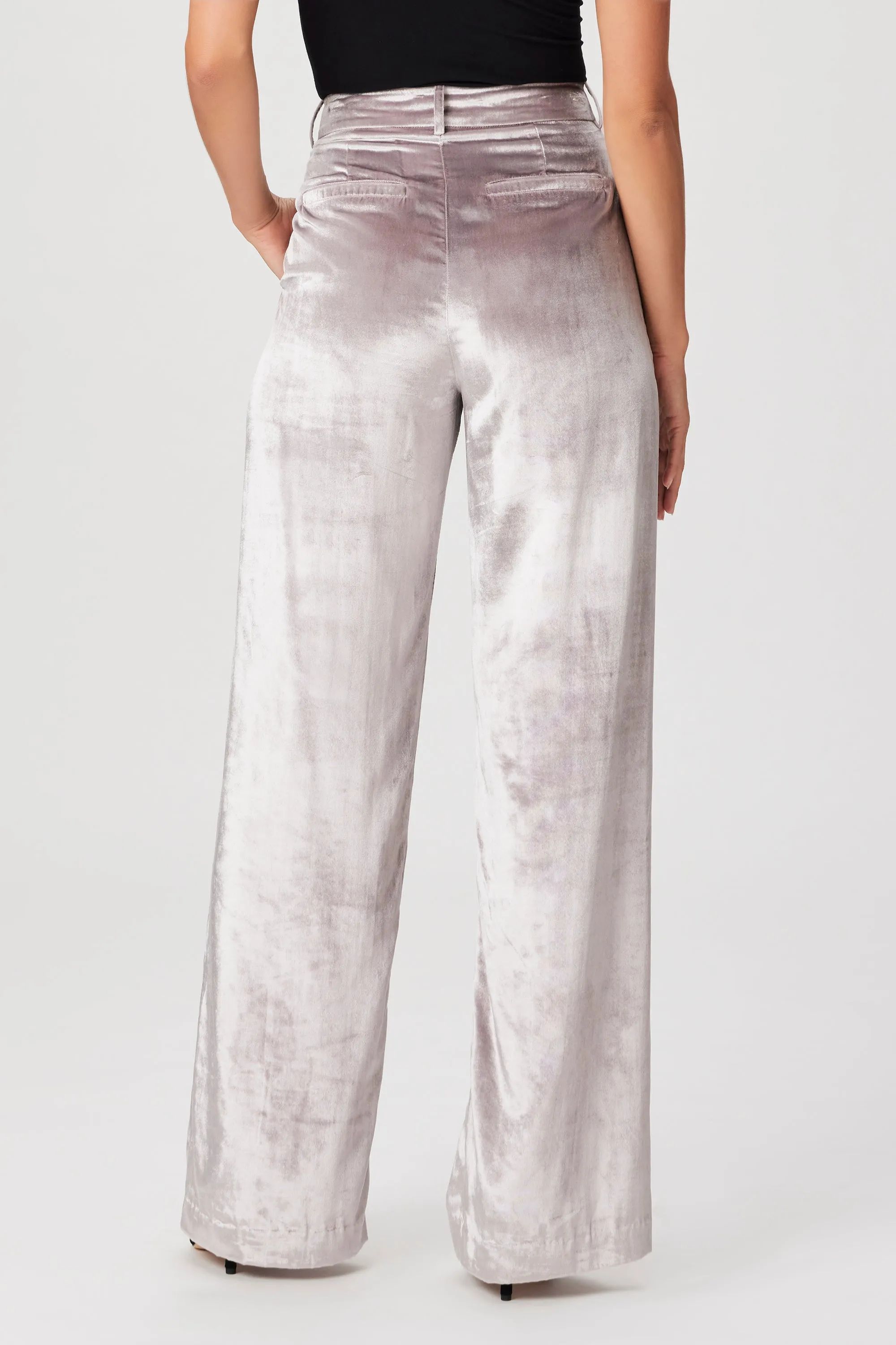Paige - Chateau Velvet Pant in Pewter