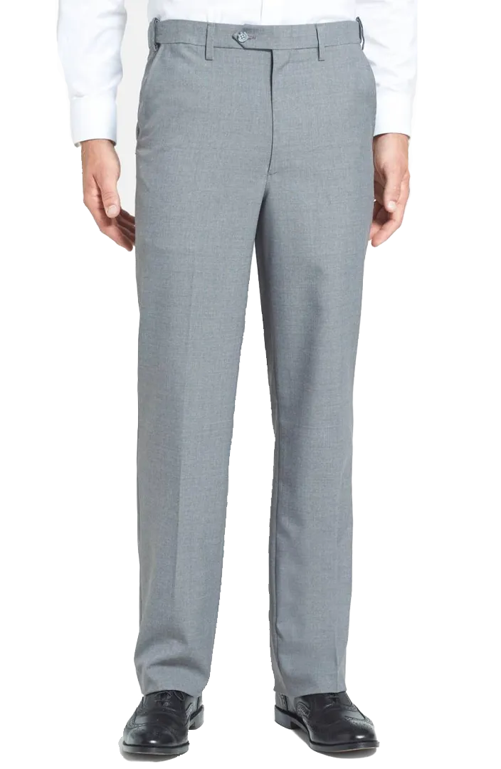 Polyester Wool Tropical Flat Front Big & Tall<br>Long Rise
