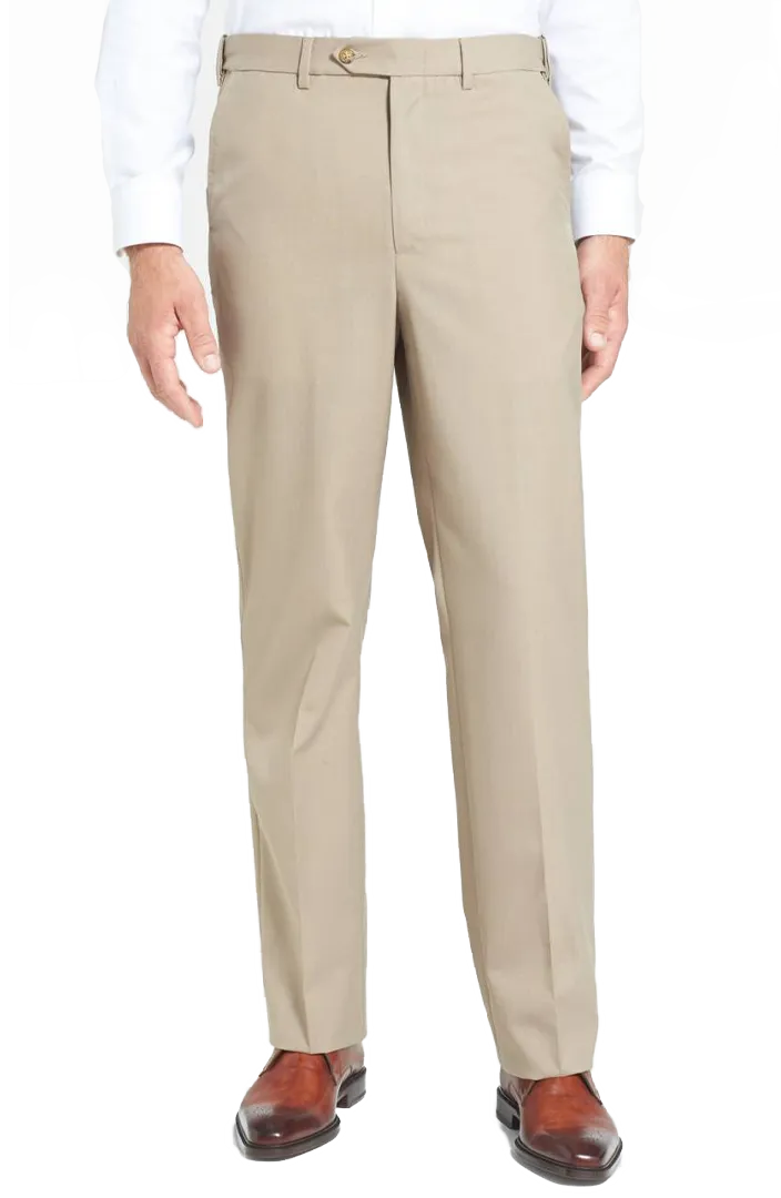 Polyester Wool Tropical Flat Front Big & Tall<br>Long Rise