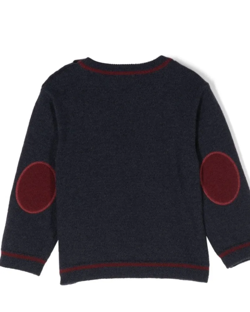 Pullover con toppe gomiti Fay