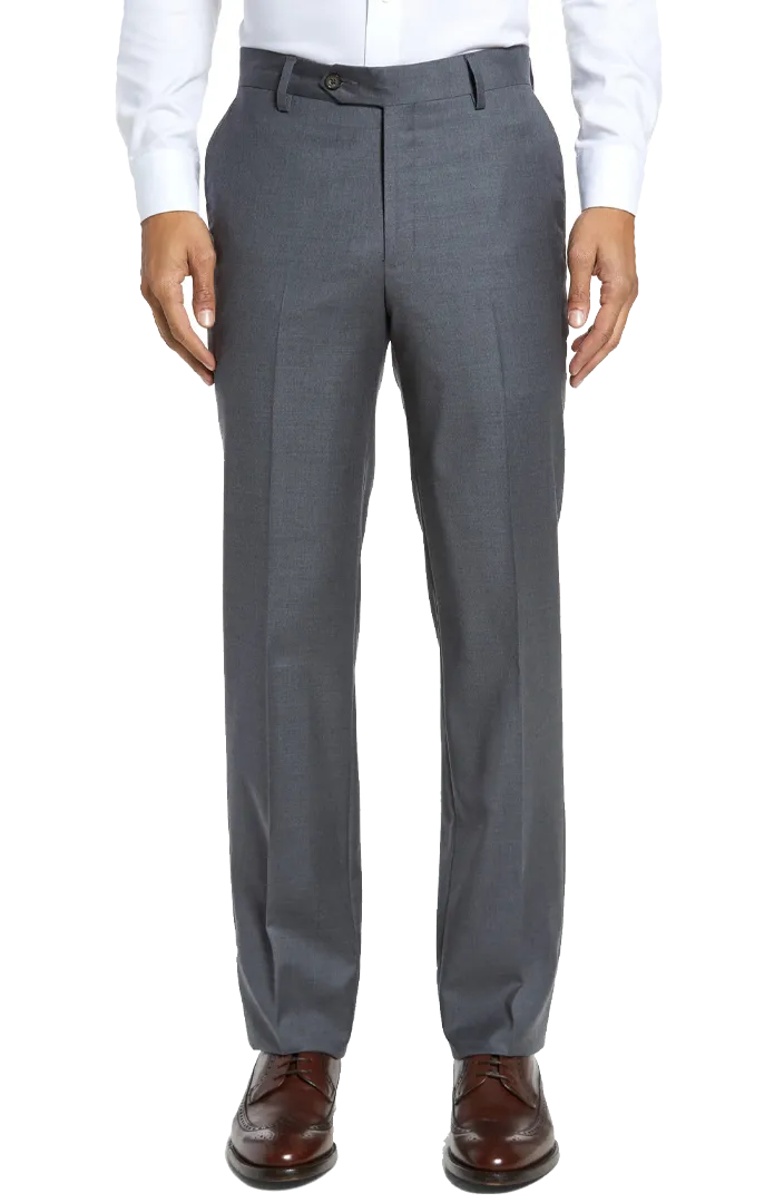 Stretch Gabardine Wool<br>Flat Front<br>Modern Fit