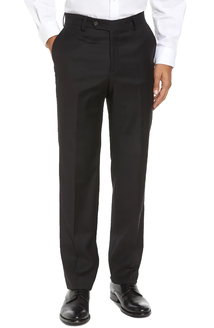 Stretch Gabardine Wool<br>Flat Front<br>Modern Fit