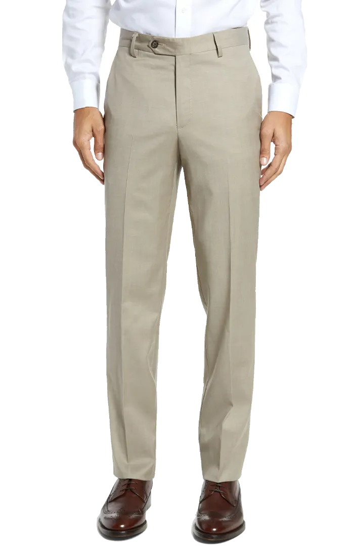 Stretch Gabardine Wool<br>Flat Front<br>Modern Fit