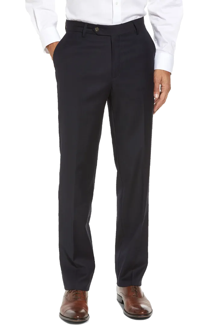 Stretch Gabardine Wool<br>Flat Front<br>Modern Fit