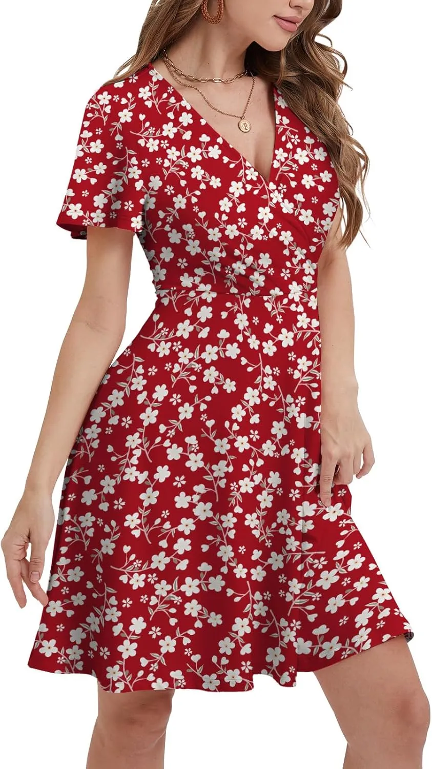 Summer Dresses for Women 2025 Spring Break Essentials Floral Sundresses Elegant Classy Clothes Fashion Outfit Plus Size