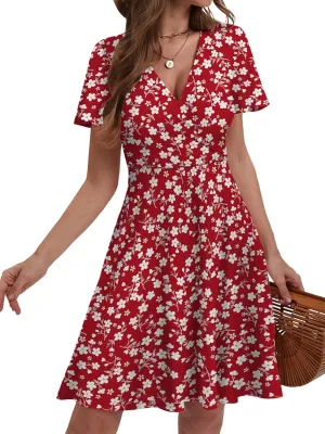 Summer Dresses for Women 2025 Spring Break Essentials Floral Sundresses Elegant Classy Clothes Fashion Outfit Plus Size