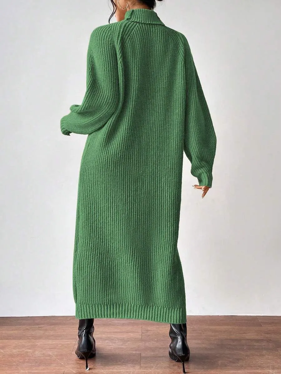 Women's Winter Sweater Dress Oversized Long Sleeve Knit Loose Pullover Maxi Bell