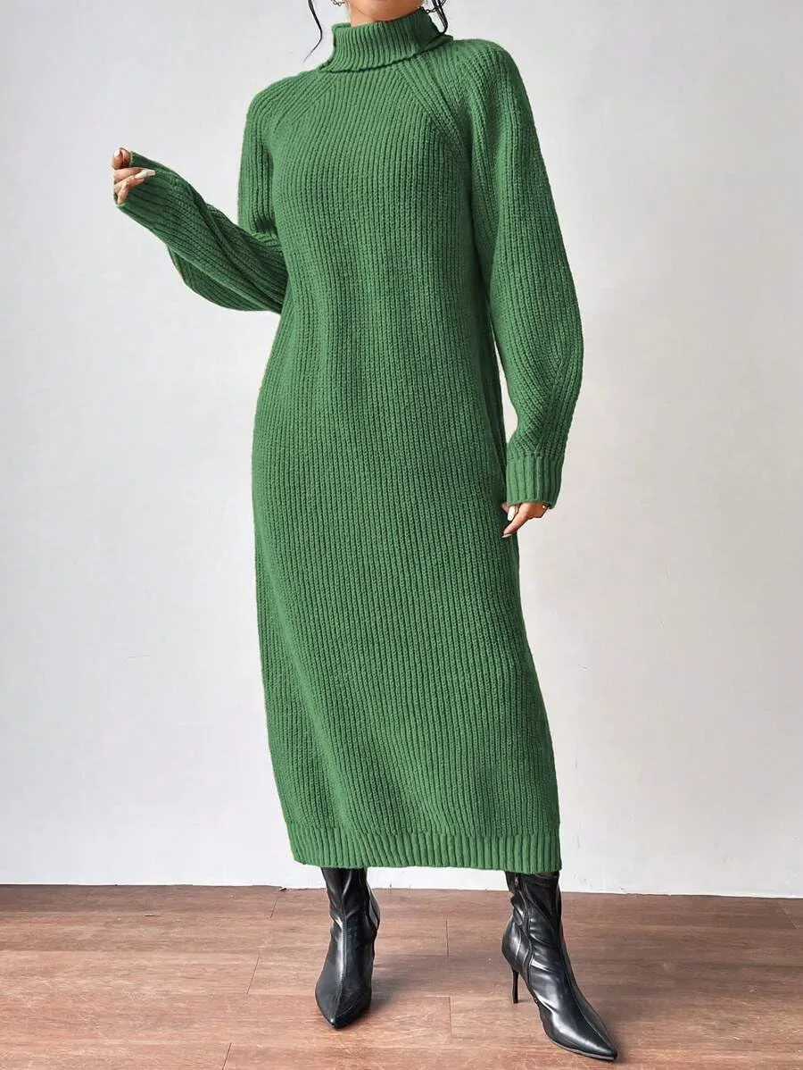 Women's Winter Sweater Dress Oversized Long Sleeve Knit Loose Pullover Maxi Bell