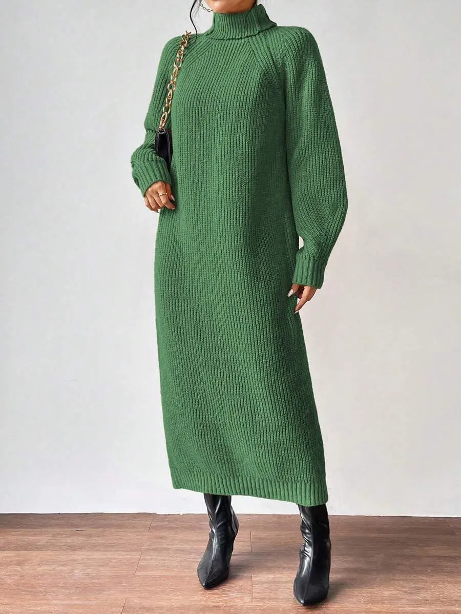 Women's Winter Sweater Dress Oversized Long Sleeve Knit Loose Pullover Maxi Bell