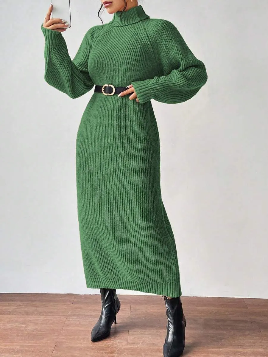 Women's Winter Sweater Dress Oversized Long Sleeve Knit Loose Pullover Maxi Bell