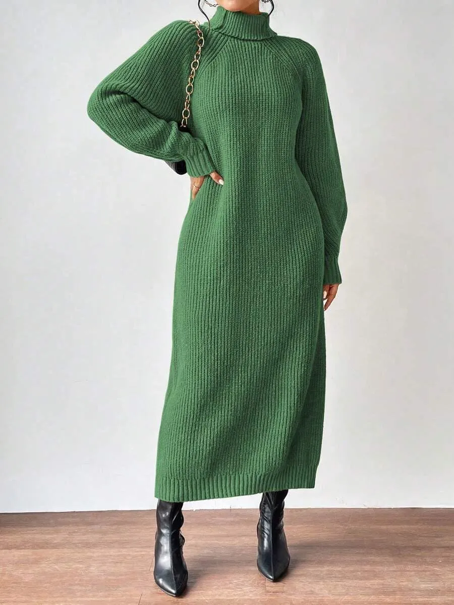 Women's Winter Sweater Dress Oversized Long Sleeve Knit Loose Pullover Maxi Bell