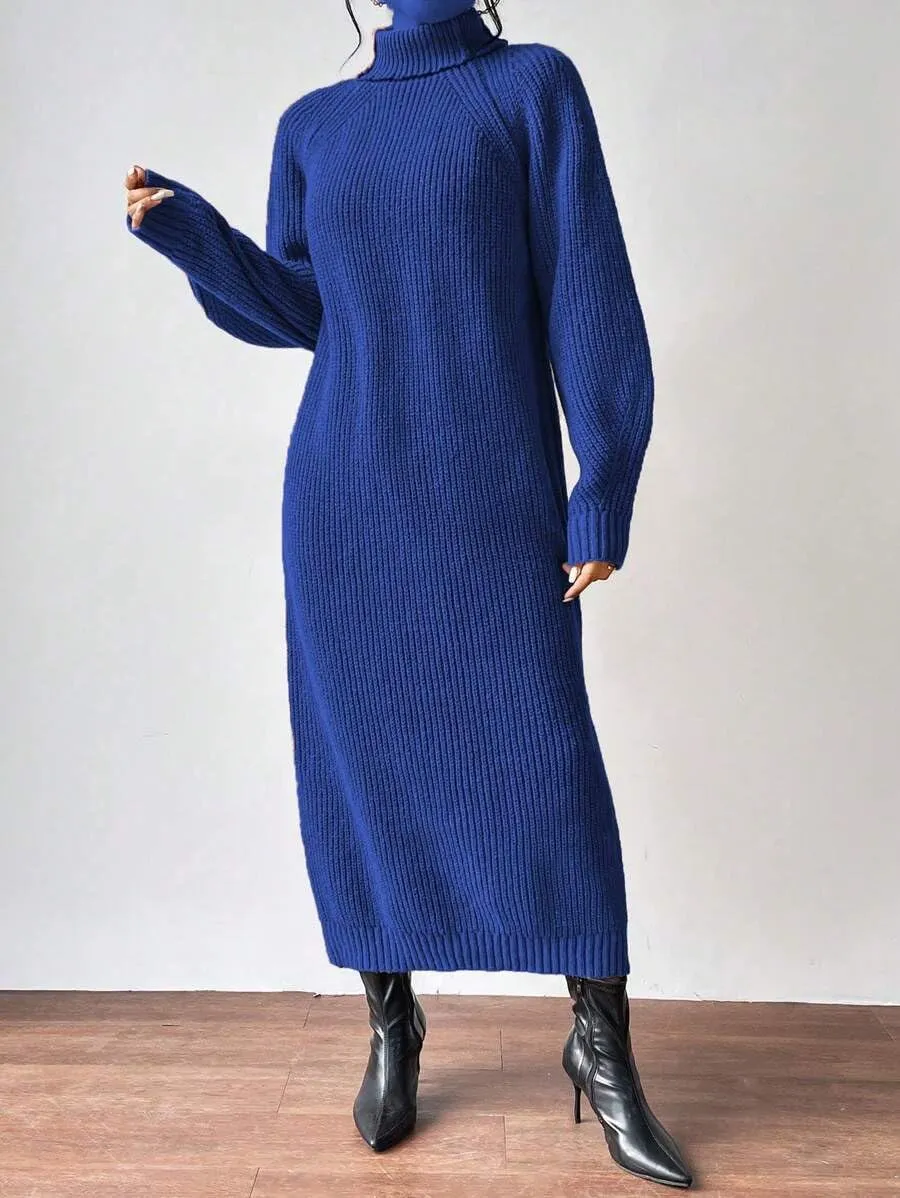 Women's Winter Sweater Dress Oversized Long Sleeve Knit Loose Pullover Maxi Bell