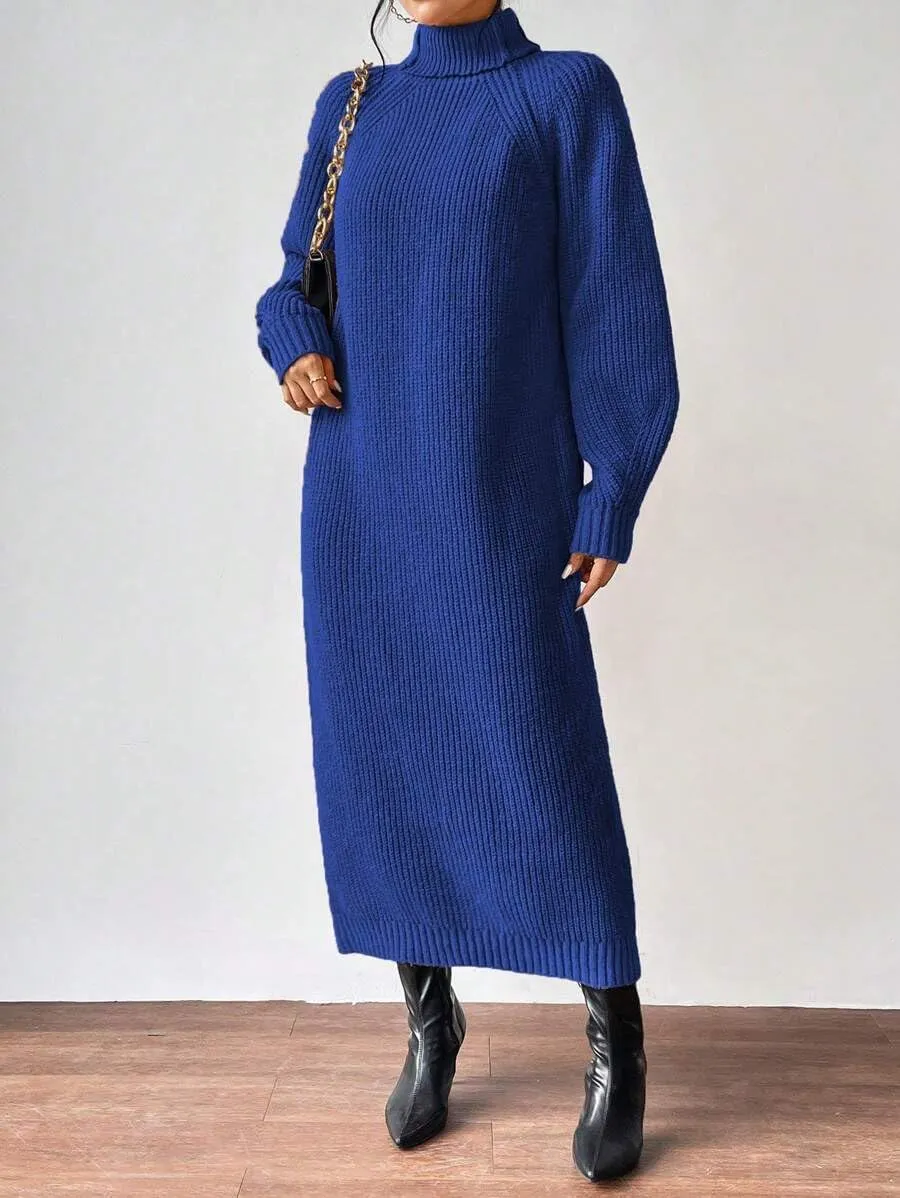 Women's Winter Sweater Dress Oversized Long Sleeve Knit Loose Pullover Maxi Bell