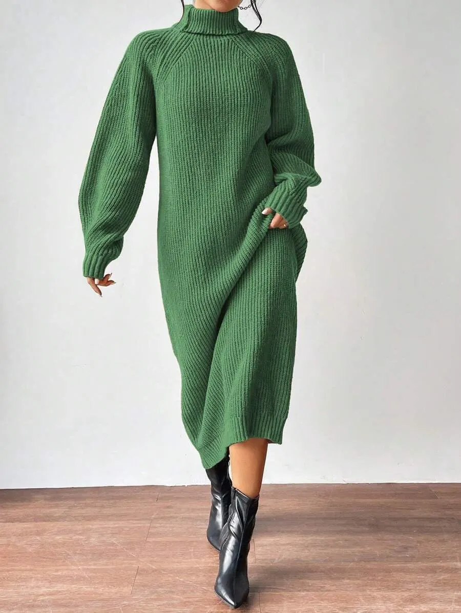 Women's Winter Sweater Dress Oversized Long Sleeve Knit Loose Pullover Maxi Bell