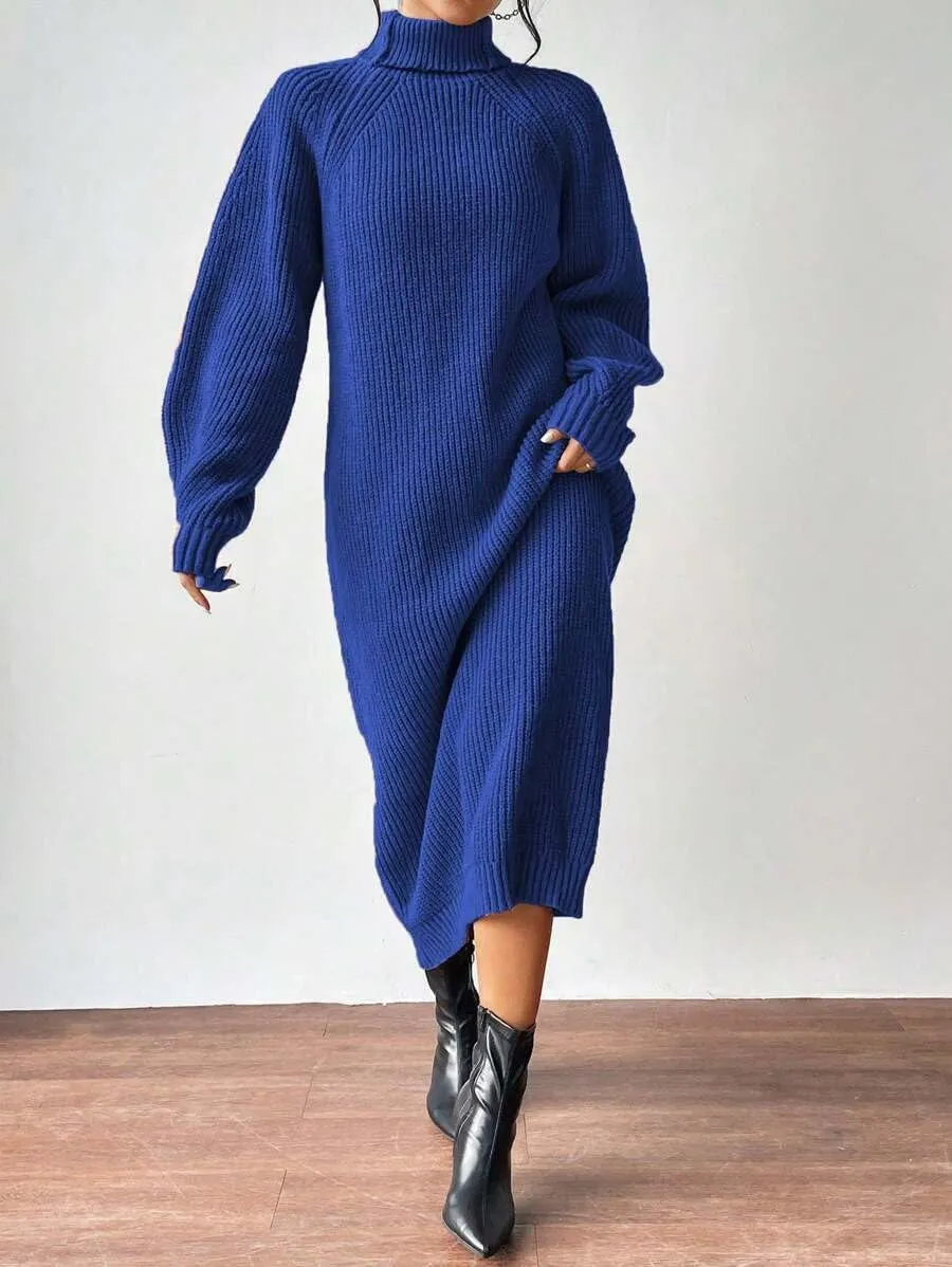 Women's Winter Sweater Dress Oversized Long Sleeve Knit Loose Pullover Maxi Bell