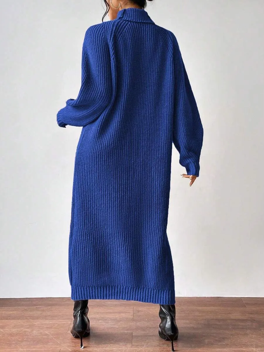Women's Winter Sweater Dress Oversized Long Sleeve Knit Loose Pullover Maxi Bell