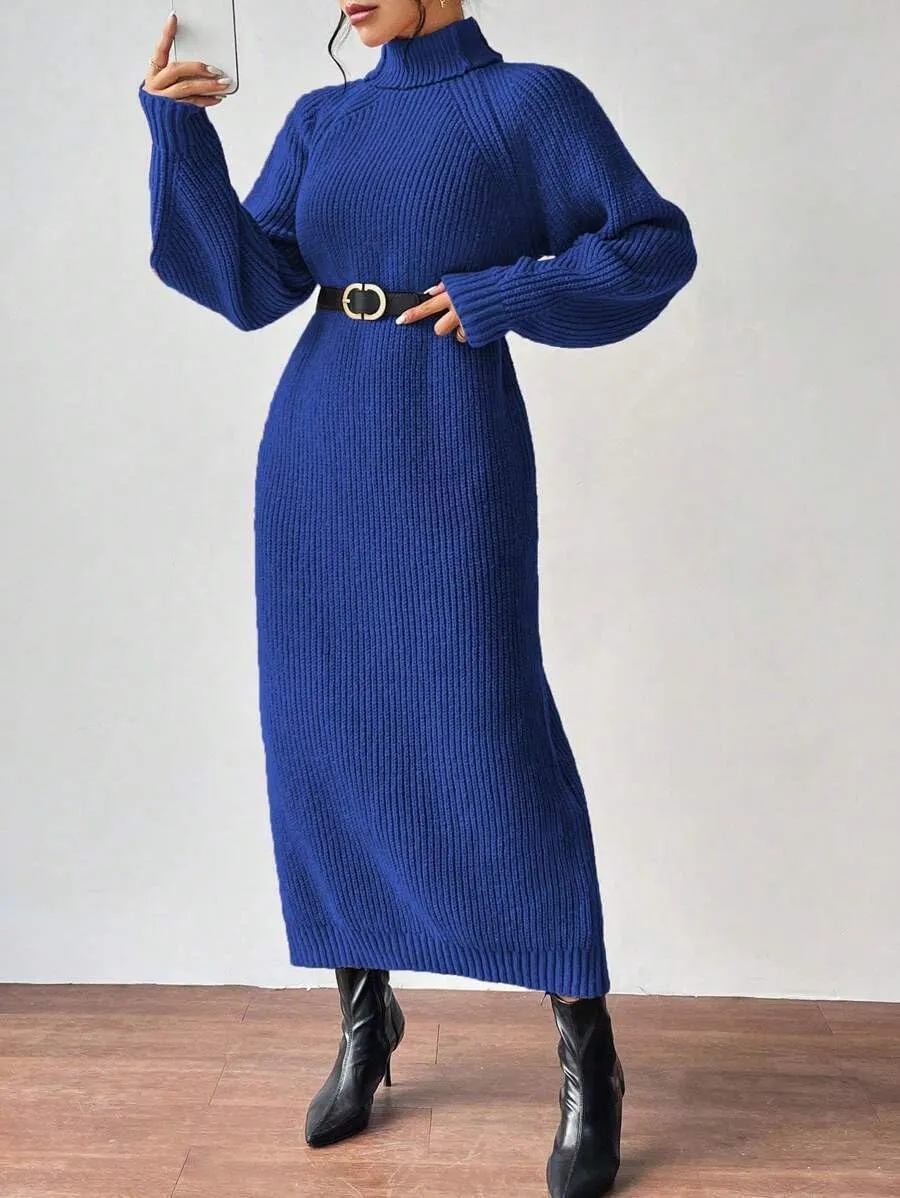 Women's Winter Sweater Dress Oversized Long Sleeve Knit Loose Pullover Maxi Bell